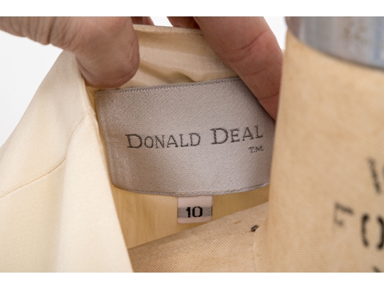 Donald Deal Charming Ivory White 'V' Neck Dress, Size 10