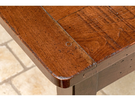 Handsome 8' Plank Top Rustic Dining Table - With Leaf