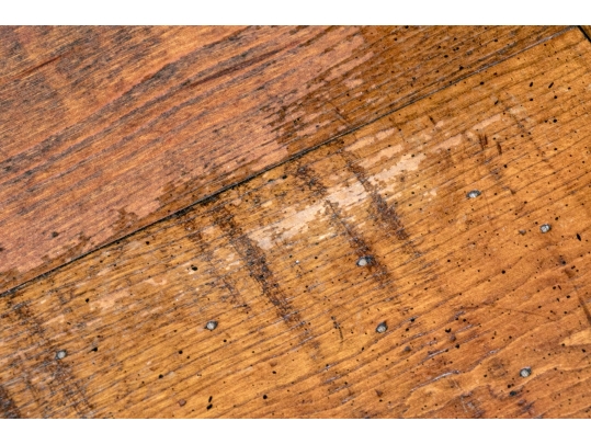 Handsome 8' Plank Top Rustic Dining Table - With Leaf