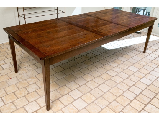 Handsome 8' Plank Top Rustic Dining Table - With Leaf