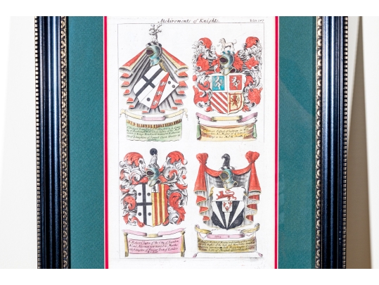 Three Decorative Prints Of Heraldic Coats Of Arms