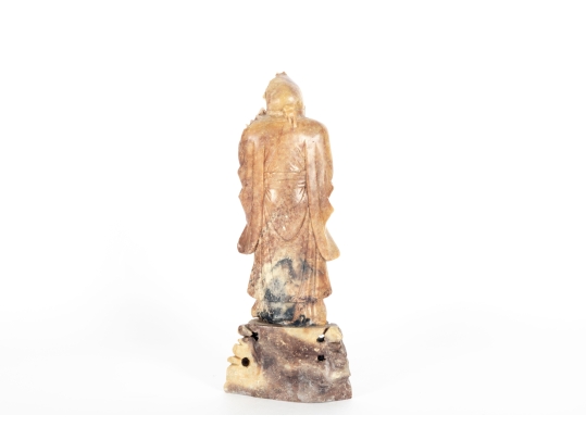 Chinese Soapstone Carving Of Shou Lao God Of Longevity