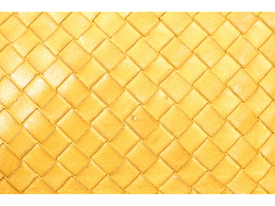 Bottega Veneta Colorful Yellow Woven Leather Hobo Handle Bag