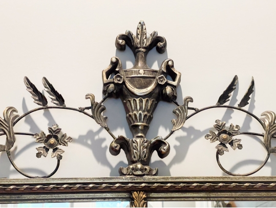 Uttermost Monumental Neoclassical Style Ornately Framed Hall Mirror