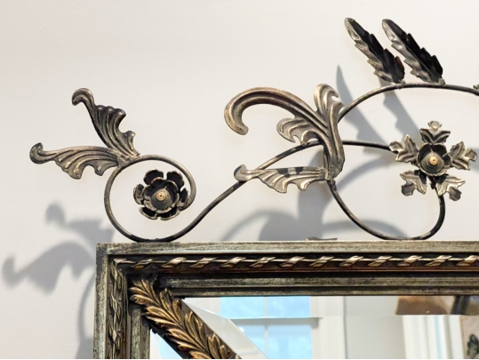 Uttermost Monumental Neoclassical Style Ornately Framed Hall Mirror