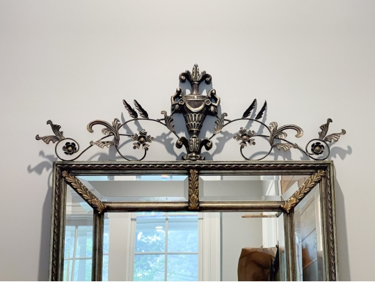 Uttermost Monumental Neoclassical Style Ornately Framed Hall Mirror