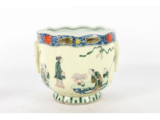 Chinese Famille Verte Porcelain Jardinière