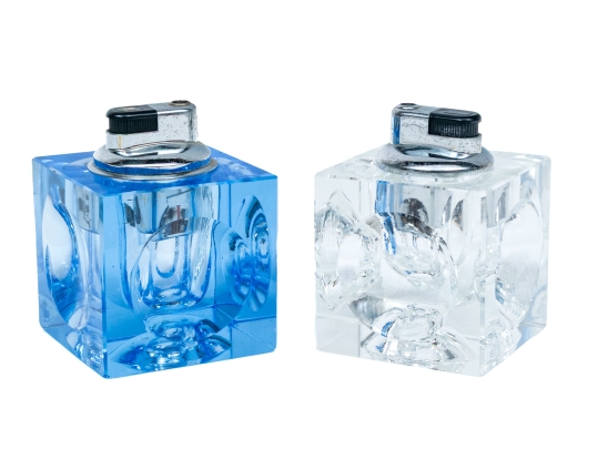 Two Vintage Crystal Lighters
