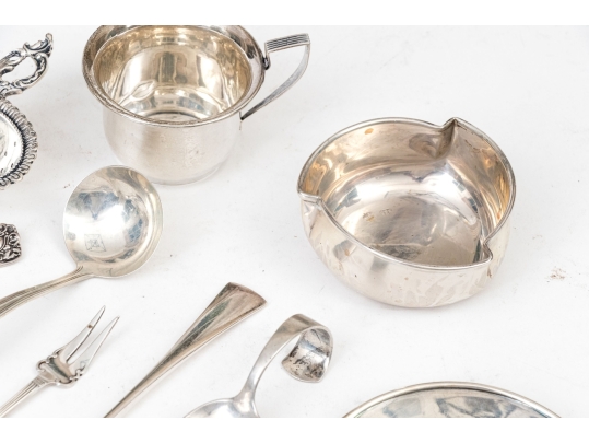 Fine Collection Of Eleven Sterling Silver Table Wares, 10.24 Ozt.