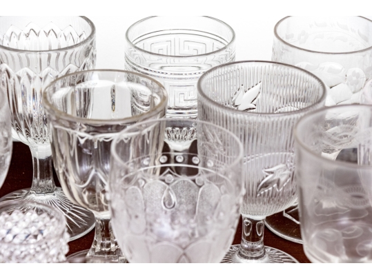 Assembled Collection Of Eighteen Glass Goblets