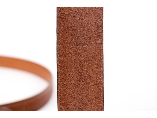 Polo Ralph Lauren Lot Of Two Brown Leather Belts, Size 40/100