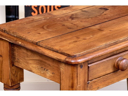 Pine Two Drawer Console Cabinet