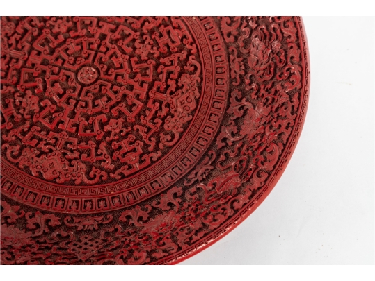 Chinese Cinnabar Lacquer Plate