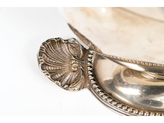 Antique English Victorian Silverplate Nautilus Spoon Warmer