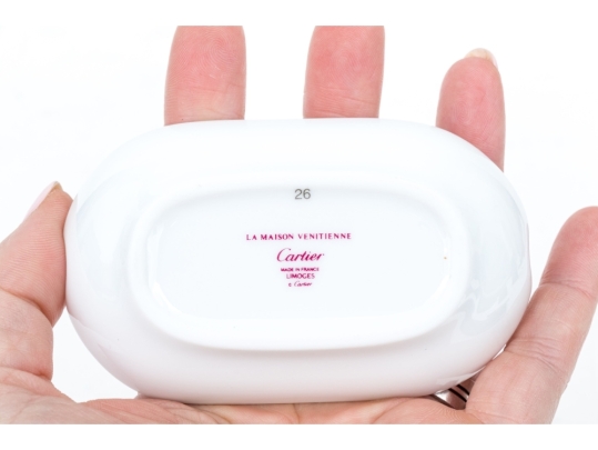 Cartier La Maison Striking Venitienne Limoges Mini Cigar Ashtray, Boxed 