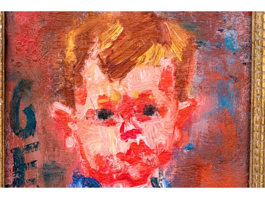 Gen Paul (French, 1895-1975) Oil On Board, Portrait Of A Boy, 1955