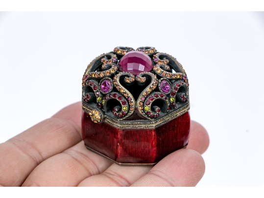 Jay Strongwater Small Octagonal Trinket Box