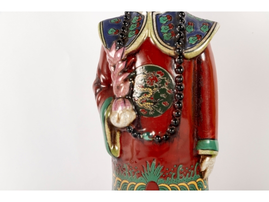 Vintage 15” Chinese Porcelain Emperor Statues