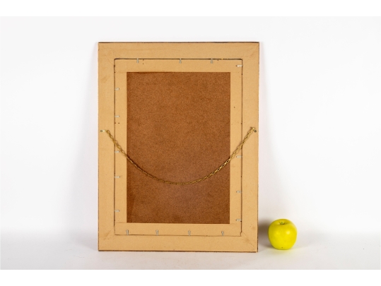 Framed Chinese White Blossom Watercolor On Silk 