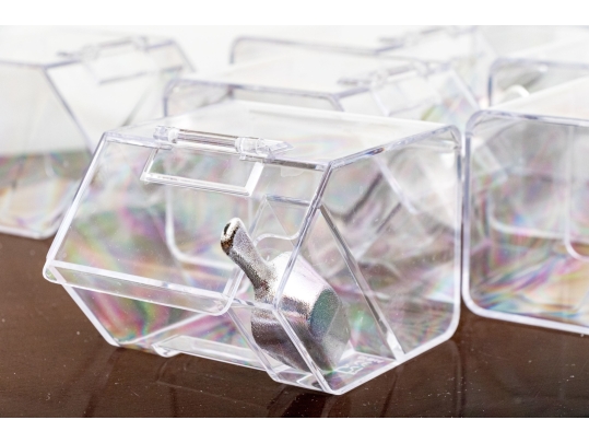 Set Of Nine Candy Bins With Spoons