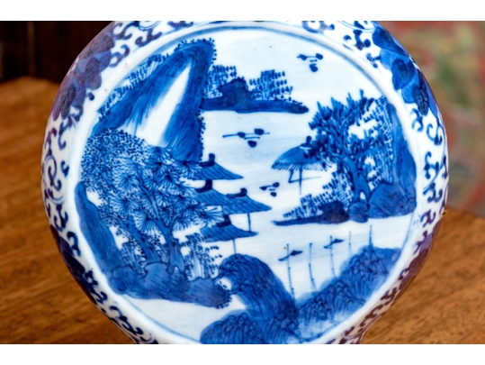 Two Chinese Blue And White Porcelain Wares