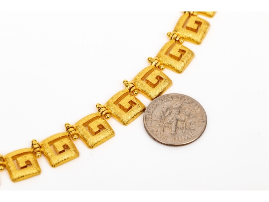 18k Yellow Gold Fabulous Vintage Brushed 