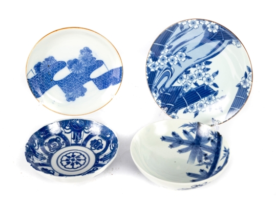 Group Of Four Blue And White Porcelain Plates