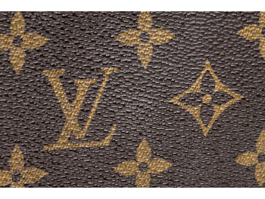 Louis Vuitton Brown Monogram Small Leather Zip Folio Pouch