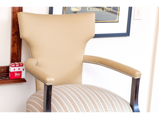 Pair Of Custom Upholstered Barstools