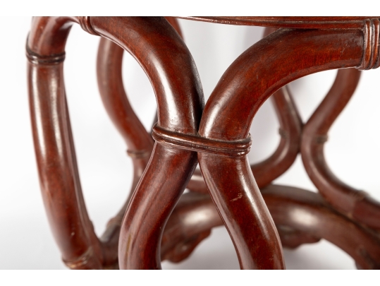 Asian Bentwood Drum Stool Or Side Table