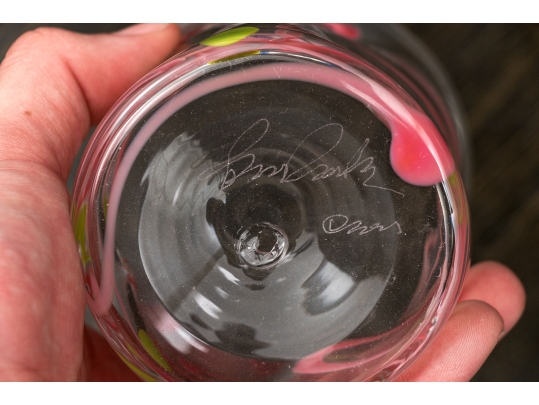 Collection Of Fourteen Peàn Doubulyu Wackie Dot Glass Tumblers