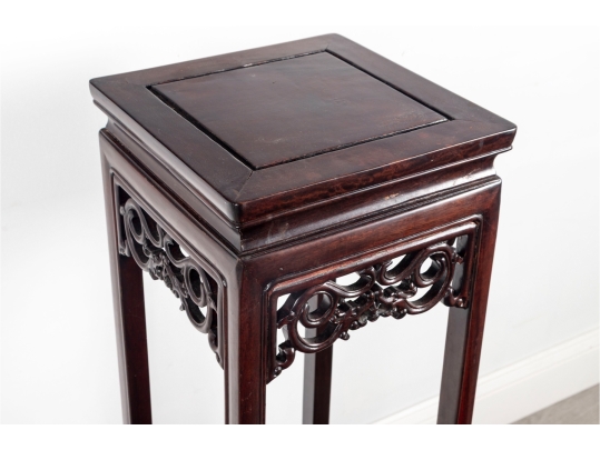 Asian Wood Pedestal Plant Stand