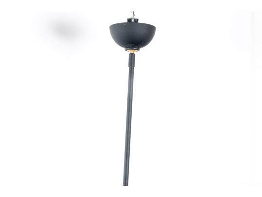 Pair Of Modern Black Metal Globe Pendant Lights