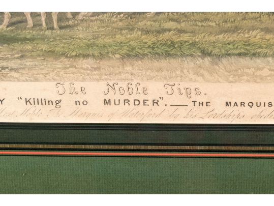 19th Century English Color Equestrian Etching, Moore's Tally Ho: To The Sports, The Noble Tips