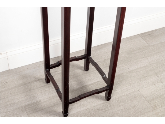 Asian Wood Pedestal Plant Stand