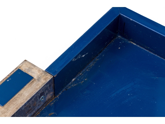 Vintage Blue Lacquered Tray