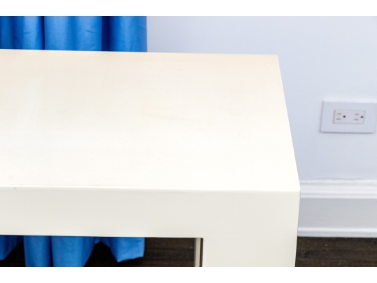 Johnathan Adler White Lacquered Console Table