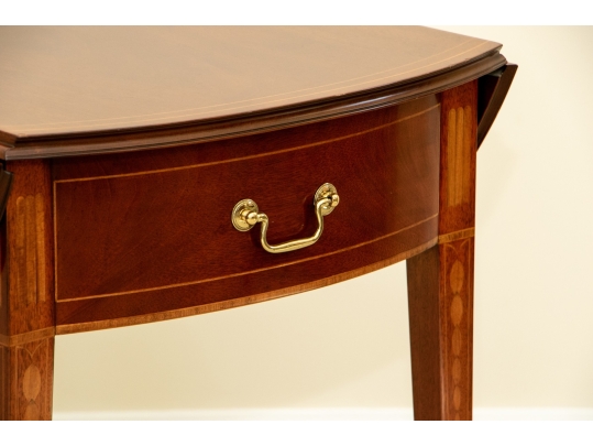 Pair Kindel Winterthur Collection Mahogany Inlaid Pembroke Tables