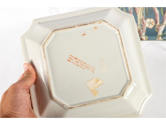 Group Of Three Decorative Enamel Porcelain Plates