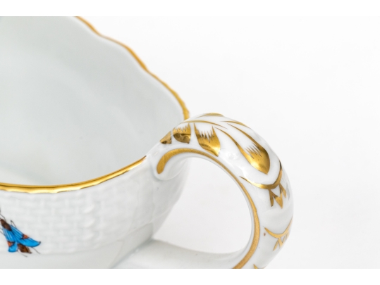 Herend Hungary Hand-Painted Porcelain Sauce Boat – Rothschild Bird (RO) Pattern