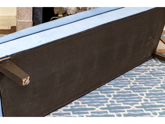Custom Upholstered Bed End Or Window Bench With Flared Arms
