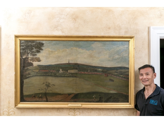 Large Antique Oil On Canvas, 