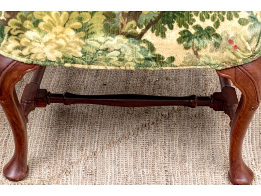 Pair Of Custom Upholstered Mahogany Swan Neck Armchairs