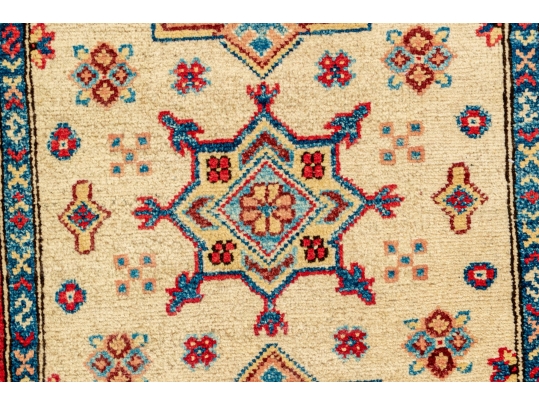Hand-Knotted Caucasian Wool Carpet Runner, 2'6