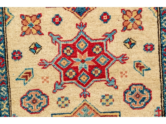 Hand-Knotted Caucasian Wool Carpet Runner, 2'6