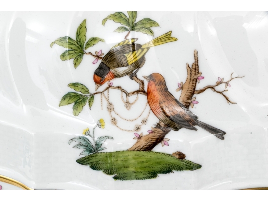 Herend Hungary Hand-Painted Porcelain Covered Tureen, Rothschild Bird (RO) Pattern