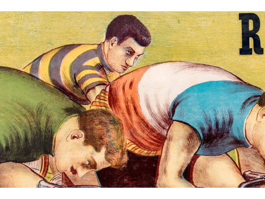Large 1910 Pneu Hutchinson Cycles Pradere Riberac Poster