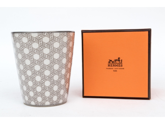 Hermes Candle In Porcelain Holder, Boxed