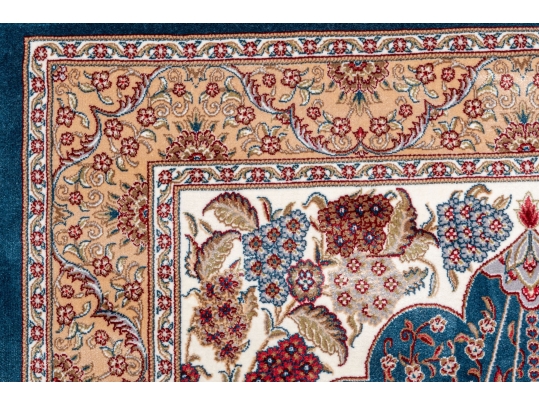 Turkish Silk Area Prayer Rug, 2'10