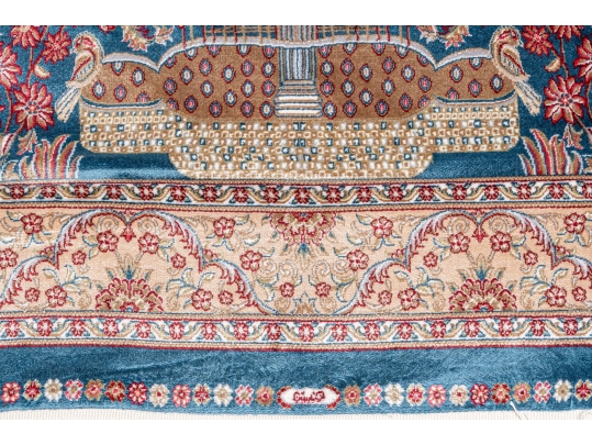 Turkish Silk Area Prayer Rug, 2'10